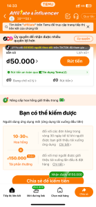 Giao diện trang affiliate temnu